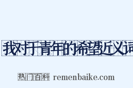 我对于青年的希望近义词是什么意思的图片